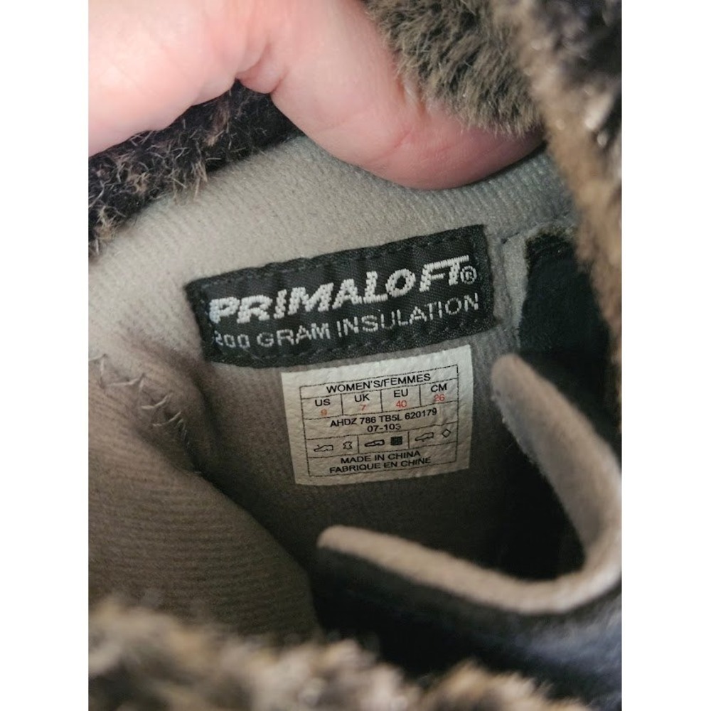 The North Face Janey Winter Boots Women Size 9 Black Primaloft 200 Suede Laces - Picture 6 of 10